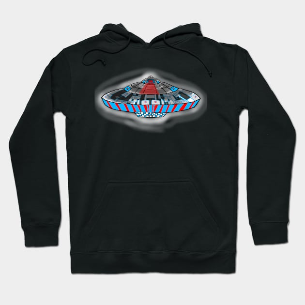 Flying Saucer Hoodie by Halloran Illustrations